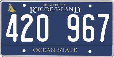 RI license plate 420967