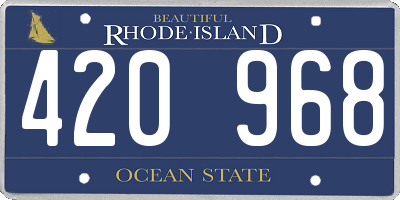 RI license plate 420968