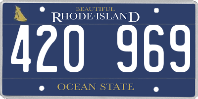 RI license plate 420969