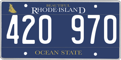 RI license plate 420970