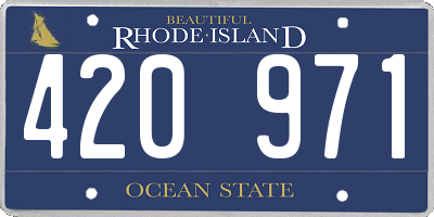 RI license plate 420971
