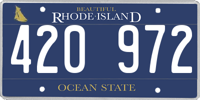 RI license plate 420972