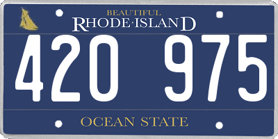 RI license plate 420975