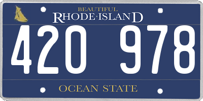 RI license plate 420978