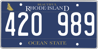 RI license plate 420989