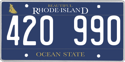 RI license plate 420990