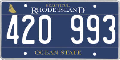 RI license plate 420993