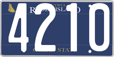 RI license plate 4210