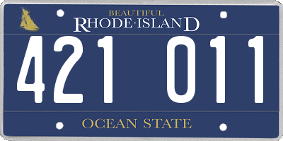 RI license plate 421011
