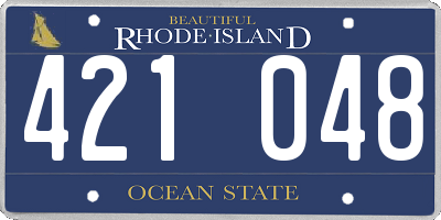 RI license plate 421048