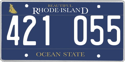 RI license plate 421055
