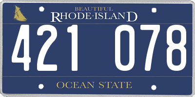 RI license plate 421078