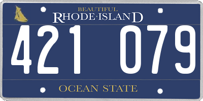 RI license plate 421079