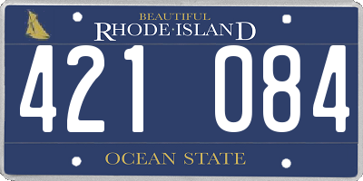 RI license plate 421084