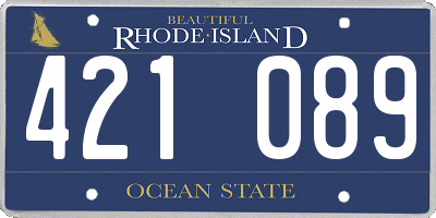 RI license plate 421089