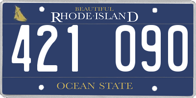 RI license plate 421090