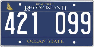 RI license plate 421099