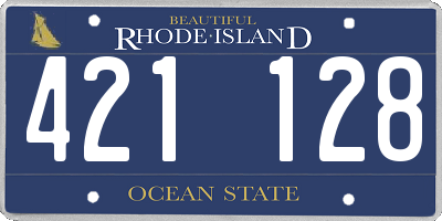 RI license plate 421128
