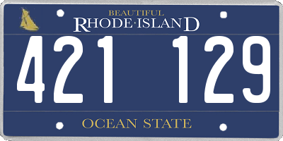 RI license plate 421129