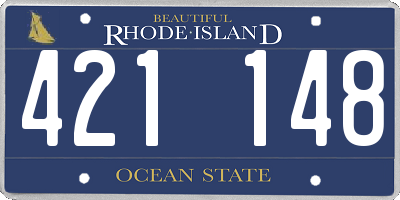 RI license plate 421148
