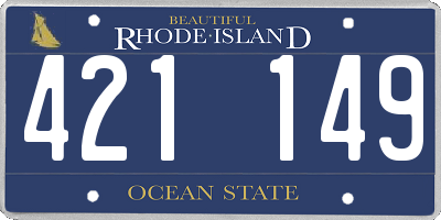 RI license plate 421149