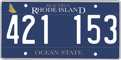 RI license plate 421153