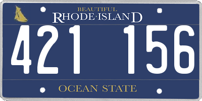 RI license plate 421156