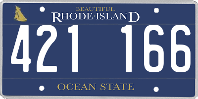 RI license plate 421166