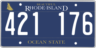 RI license plate 421176