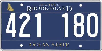 RI license plate 421180