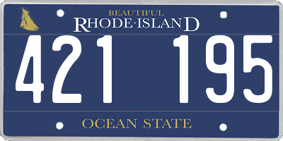 RI license plate 421195