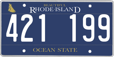RI license plate 421199