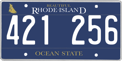 RI license plate 421256