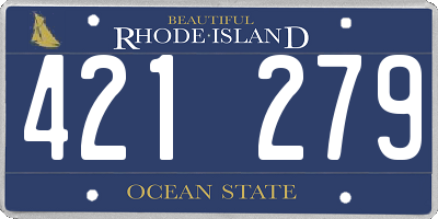 RI license plate 421279