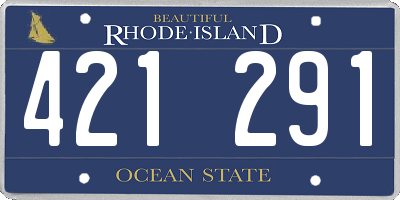 RI license plate 421291