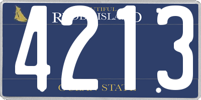 RI license plate 4213