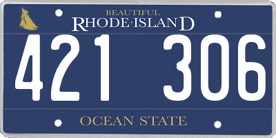 RI license plate 421306