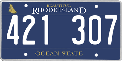 RI license plate 421307
