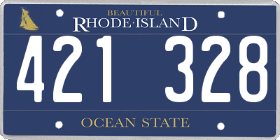RI license plate 421328
