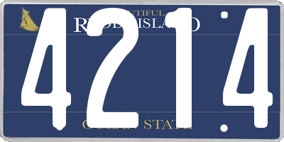 RI license plate 4214