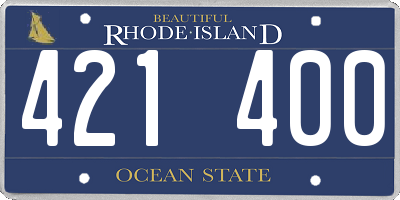 RI license plate 421400