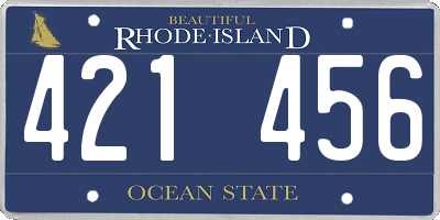RI license plate 421456