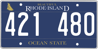 RI license plate 421480