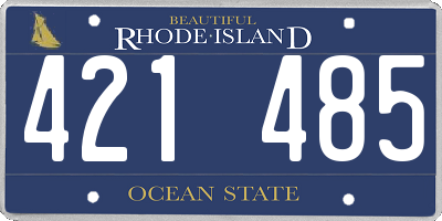 RI license plate 421485