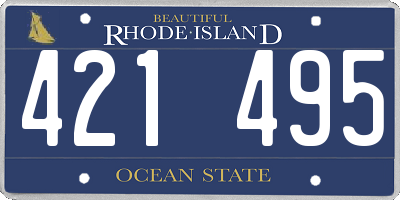 RI license plate 421495