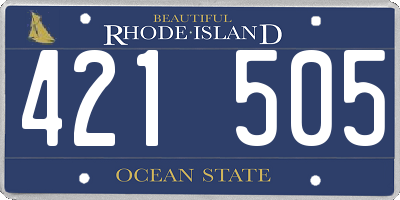 RI license plate 421505