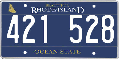 RI license plate 421528