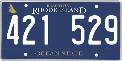 RI license plate 421529