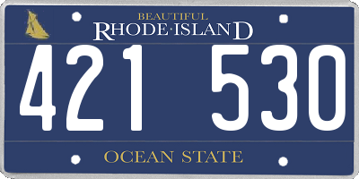 RI license plate 421530