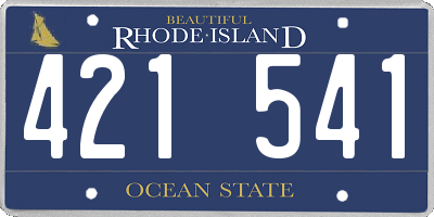 RI license plate 421541